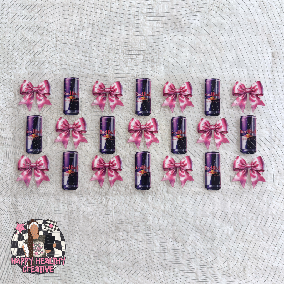 Purple Red Bull Bows Decal Wrap