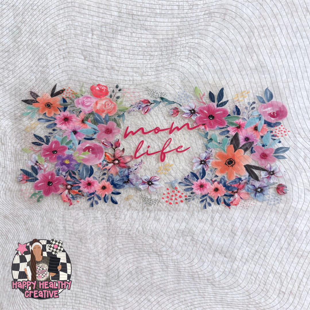 Mom Life Floral Decal Wrap