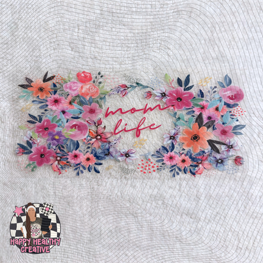 Mom Life Floral Decal Wrap
