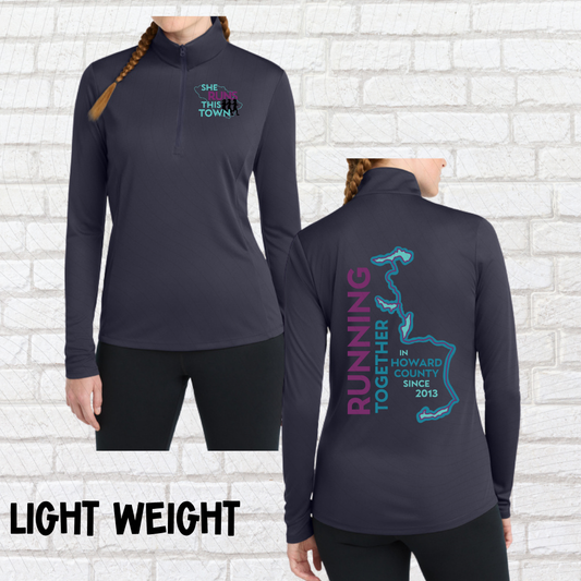 She Runs This Town – Lightweight Ladies Fit 1/4 Zip