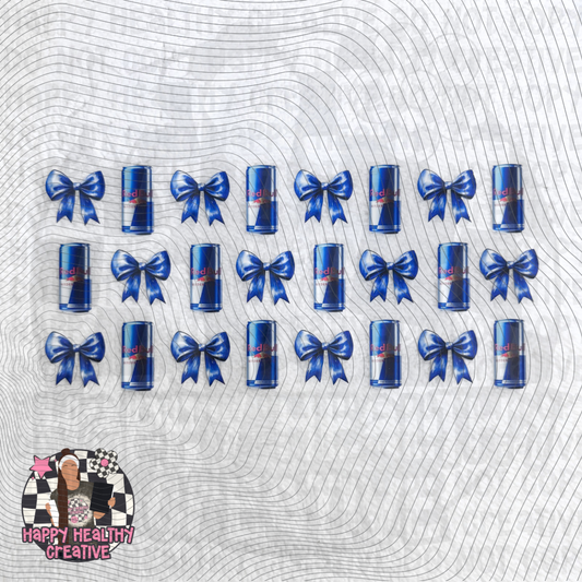 Blue Red Bull Bows Decal Wrap