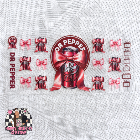 Dr. Pepper Bow Decal Wrap