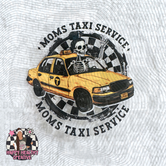 Moms Taxi Service Skellie Decal