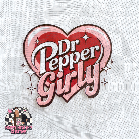 Dr. Pepper Girly Heart Decal