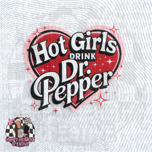 Hot Girls Drink Dr. Pepper Heart Decal