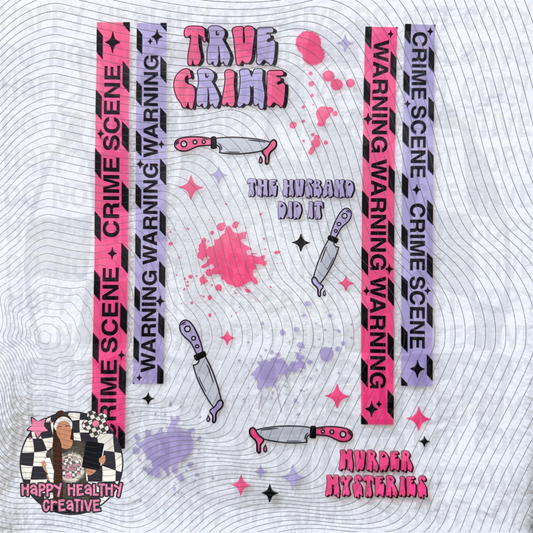 True Crime Pinks/Purples Decal Elements - for 24oz & 40oz Cups