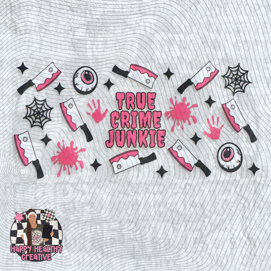 True Crime Junkie Pink Decal Wrap