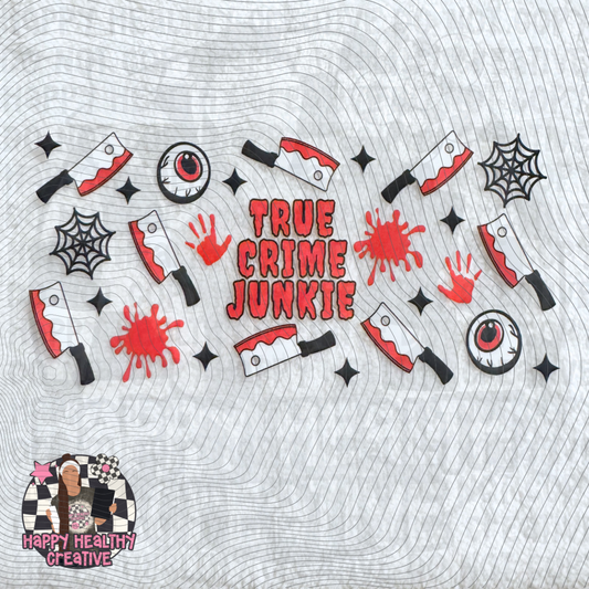 True Crime Junkie Red Decal Wrap