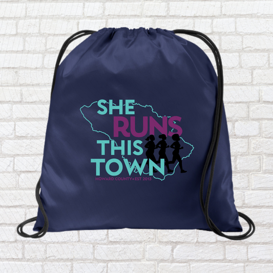 She Runs This Town – Athletic Drawstring Backpack