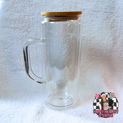 Tall Glass Snow Globe with Handle