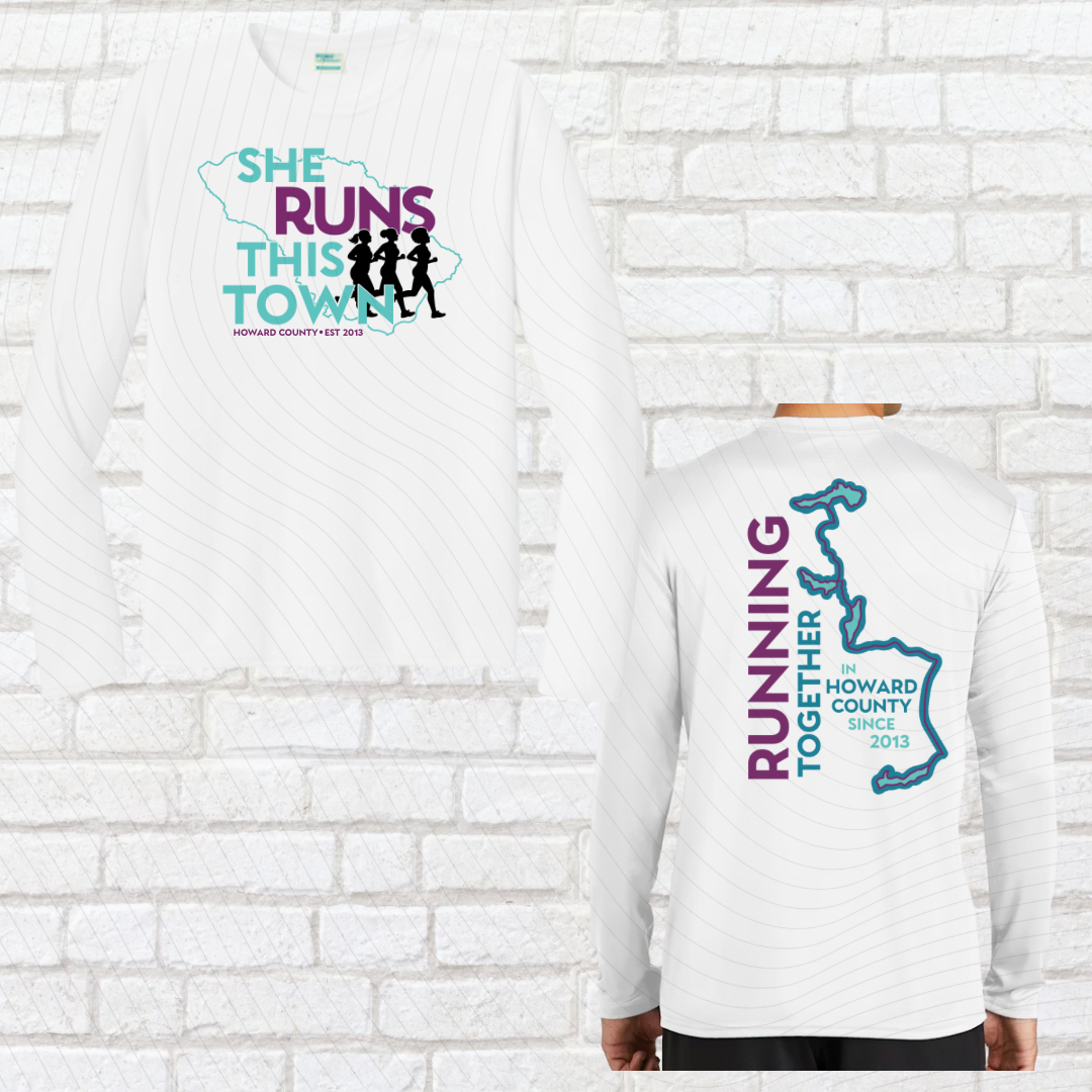 She Runs This Town – Performance Long Sleeve Shirt (Unisex Fit)