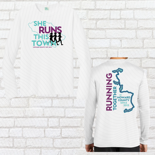 She Runs This Town – Performance Long Sleeve Shirt (Unisex Fit)