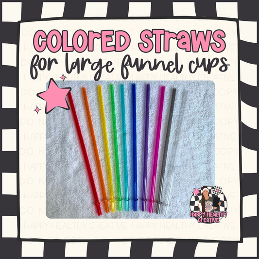 Colored Straws for Large Funnel Cups (Add On!)