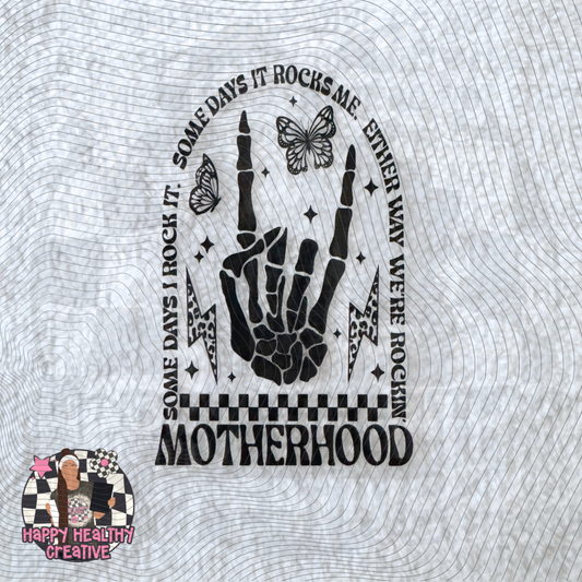 Rockin Motherhood Black Decal