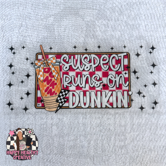 Suspect Runs on Dunkin Decal Wrap