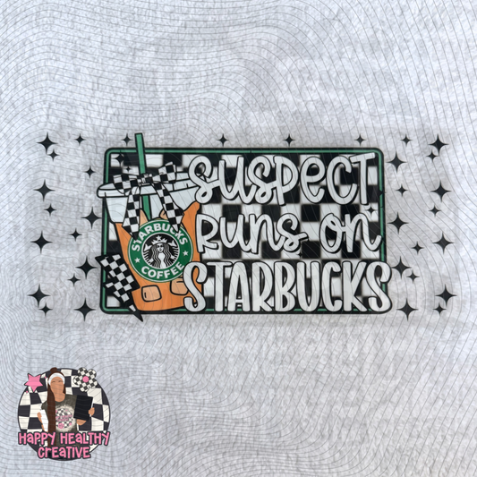 Suspect Runs on Starbucks Decal Wrap