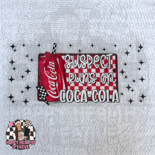 Suspect Runs on Coca Cola Decal Wrap