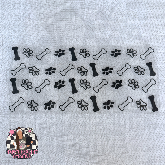 Dog Paws and Bones Decal Wrap