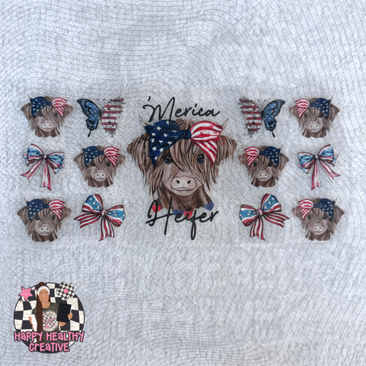 Cute Cow ‘Merica Heifer Patriotic Decal Wrap
