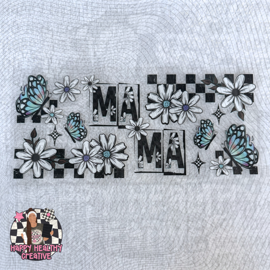 Mama White Flowers Decal Wrap