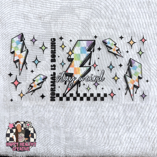 Normal is Boring Stay Weird Black Decal Wrap