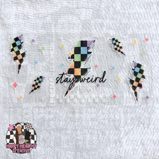 Normal is Boring Stay Weird White Decal Wrap