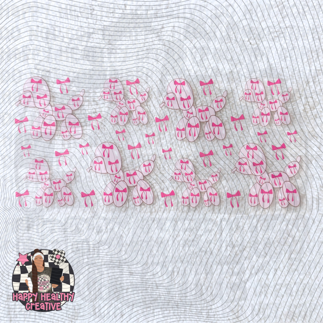 Balloon Dogs Pink Decal Wrap