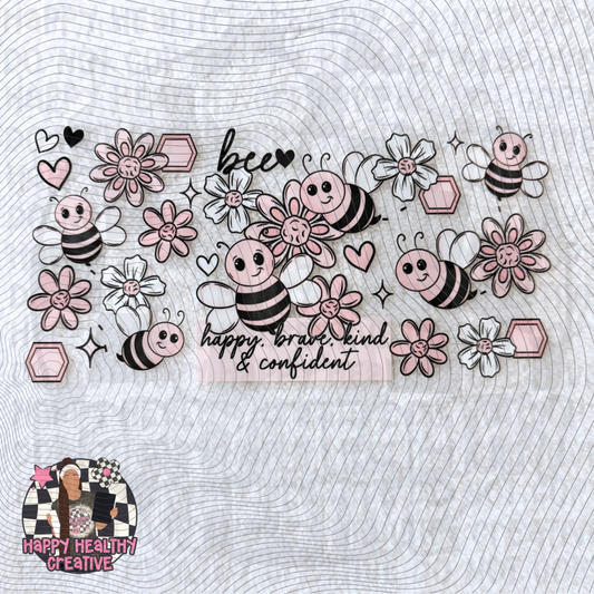 Cute Bee Happy Decal Wrap