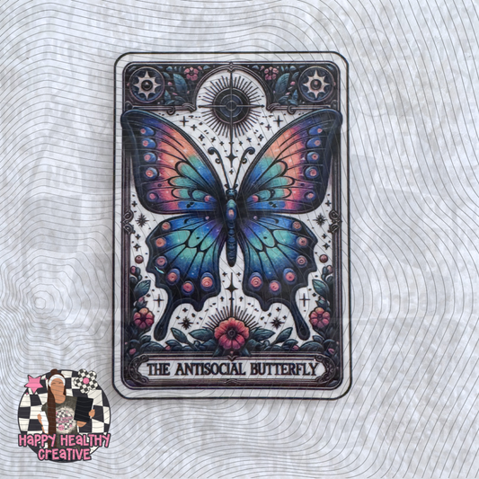 Tarot Card - The Antisocial Butterfly Decal