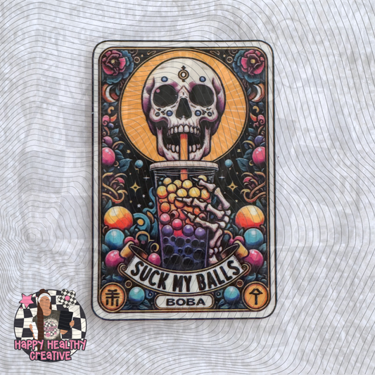 Tarot Card - Suck My Balls Decal
