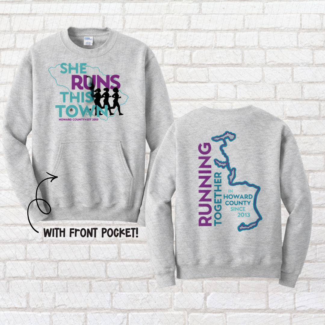 She Runs This Town – POCKET Crewneck