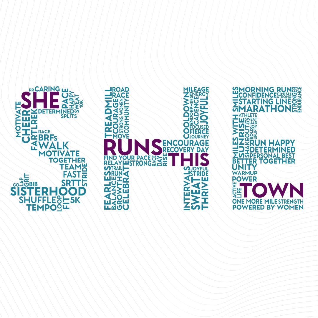 SHE (She Runs This Town) – Performance Ladies Fit Tee
