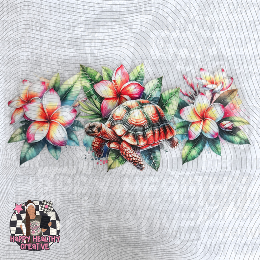 Summer Flower Turtles Decal Wrap