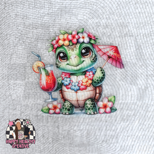 Cute Beach Turtle Decal